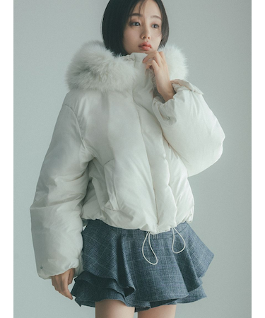 【WEB限定カラーあり】西川フードファーショートダウン