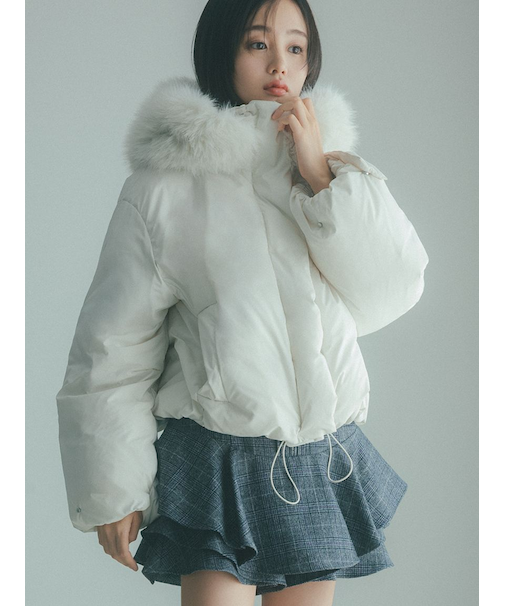 【WEB限定カラーあり】西川フードファーショートダウン