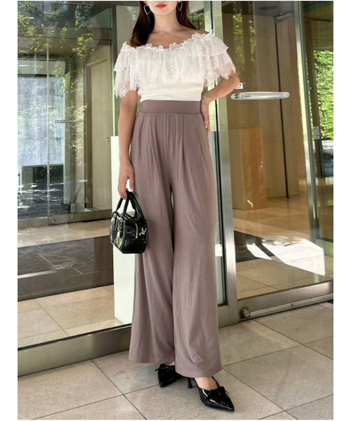 谷川菜奈さんコラボ＞チェーン付きワイドパンツ 25AW｜プロポーション