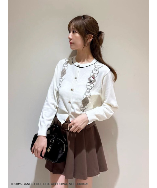 【HELLO KITTY】アーガイルカーディガン