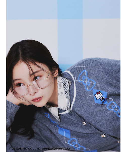 【HELLO KITTY】アーガイルカーディガン