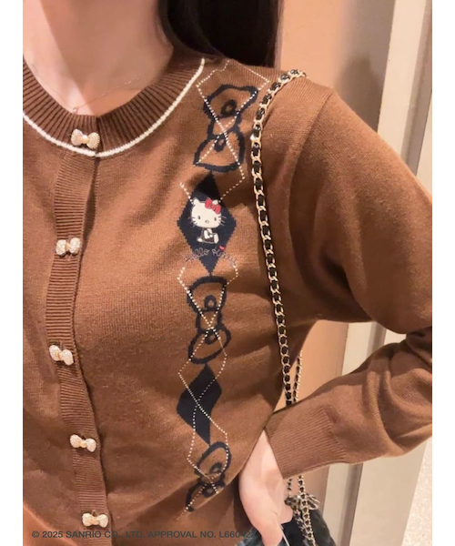 HELLO KITTY】アーガイルカーディガン｜スナイデルの通販｜&mall