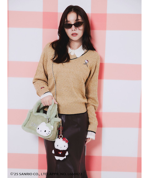 SNIDEL ×HELLO KITTY　ニットプルオーバー WEB限定カラーあり】【HELLO KITTY】ニットプルオーバー(ニット