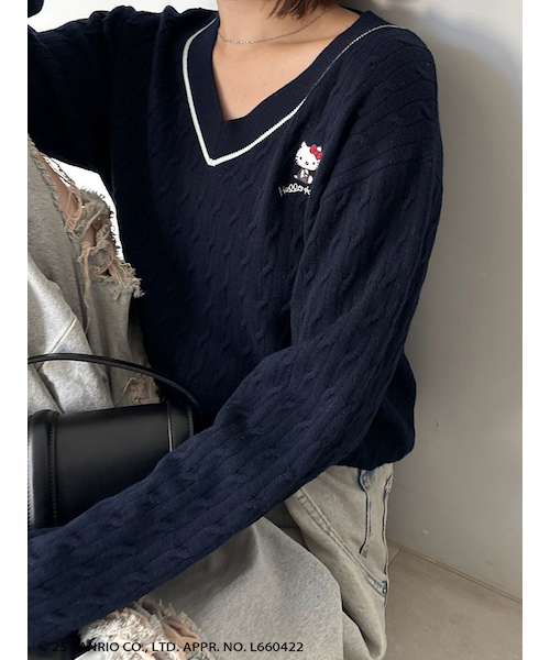 HELLO KITTY】ケーブルプルオーバー｜スナイデルの通販｜&mall