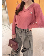 【HELLO KITTY】ケーブルプルオーバー