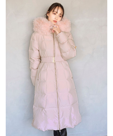 【00サイズあり】スタイルアップフレンチダウンロングコート