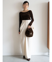 ハイウエストドレープパンツ