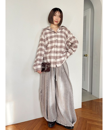 【SNIDEL/NUTMEG】ワイドタックスウェットパンツ