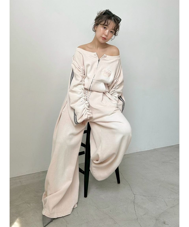 【SNIDEL/NUTMEG】ワイドタックスウェットパンツ