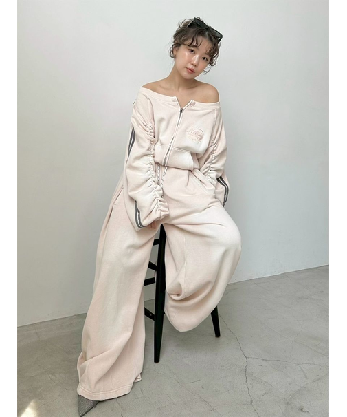 【SNIDEL/NUTMEG】ワイドタックスウェットパンツ