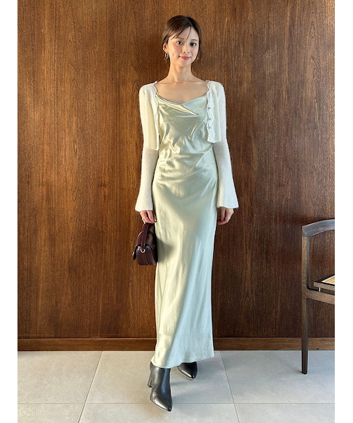 キャミワンピースモヘアカーディガンセット