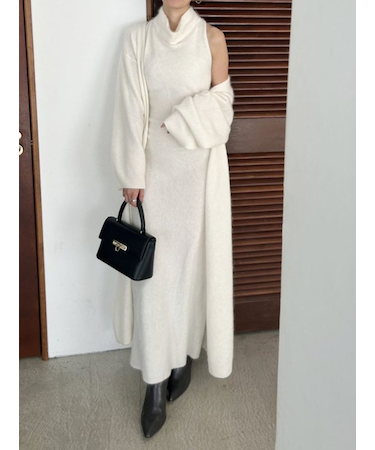 【HIGH QUALITY】メリノウールアメスリニットワンピース