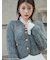 ファーライクフリルニットジャケット
