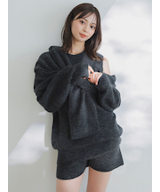 畦ニットショートパンツ