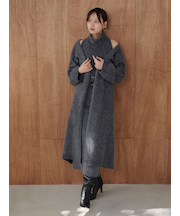 【HIGH QUALITY】メリノウールニットロングコート