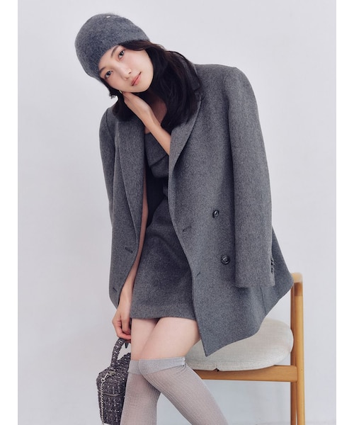 シャギーボレロロングチェックワンピース｜ワンウェイの通販｜&mall