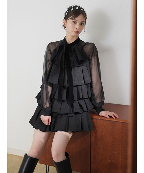 ティアードラッフルミニドレス｜スナイデルの通販｜&mall（アンド