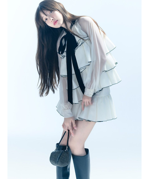 ティアードラッフルミニドレス ティアードラッフルミニドレス｜スナイデルの通販｜&mall（アンド