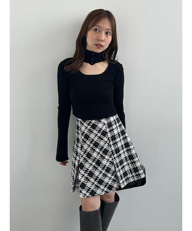 2wayクロップドハイネックプルオーバー