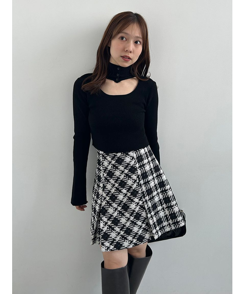 2wayクロップドハイネックプルオーバー