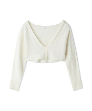 【HIGH QUALITY】ファインメリノウールショートカーディガン