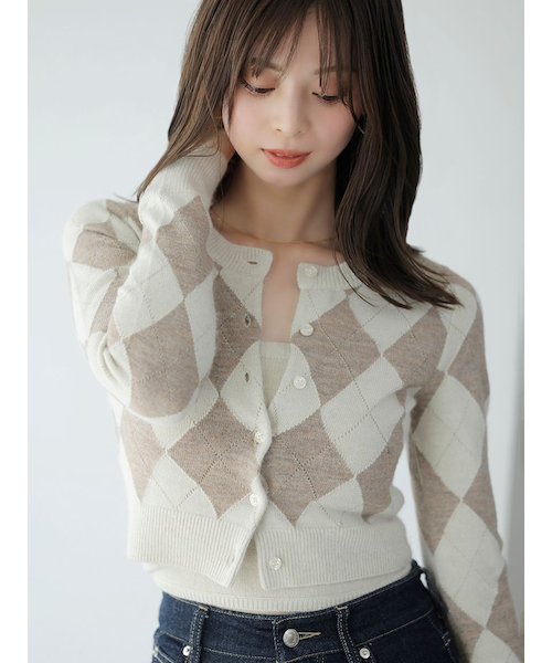 アーガイルニットアンサンブル｜スナイデルの通販｜&mall（アンド