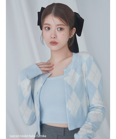 アーガイルニットアンサンブル