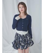 Sustainableレイヤードニットプルオーバー