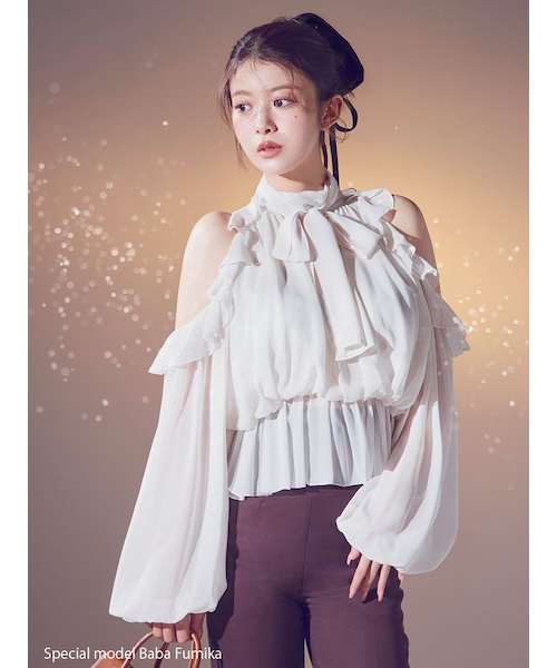 シフォンボリュームブラウス｜スナイデルの通販｜&mall（アンドモール