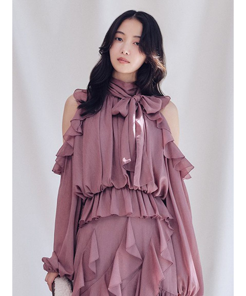 シフォンボリュームブラウス　スナイデル シフォンボリュームブラウス｜スナイデルの通販｜&mall（アンドモール