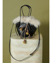 ファーバケットバッグ