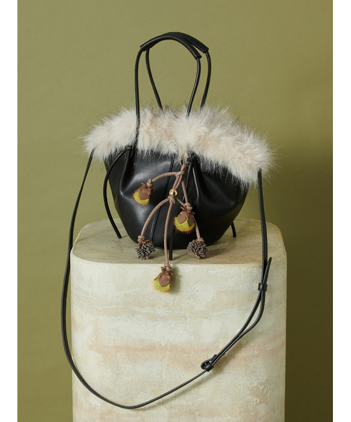 ファーバケットバッグ