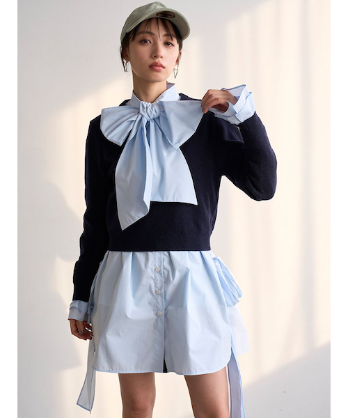 スナイデル レイヤードボウタイチュニック レイヤードボウタイチュニック｜スナイデルの通販｜&mall（アンド