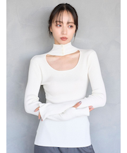 2wayハイネックプルオーバー