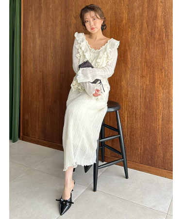 ロングニットスカート