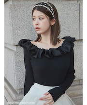 シアーフリルニットプルオーバー