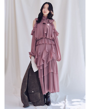 ラッフルフリルティアードスカート