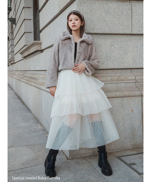 チュールパニエスカート｜スナイデルの通販｜&mall（アンドモール