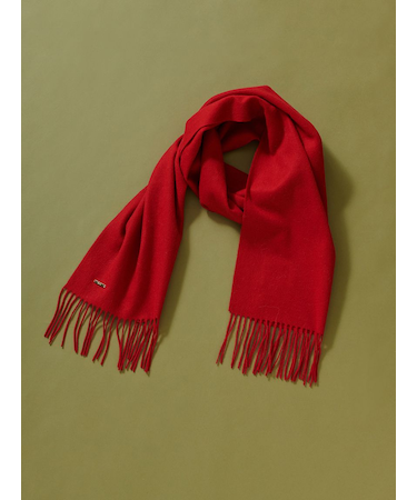 カシミア混ロングリボンマフラー