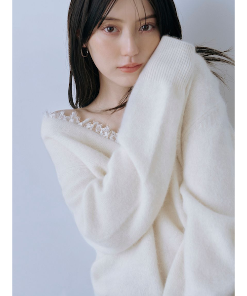 SNIDEL 25AW新作フォックス衿レースプルオーバー フォックス衿レースプルオーバー｜スナイデルの通販｜&mall（アンド