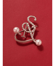 ロゴモチーフブローチ