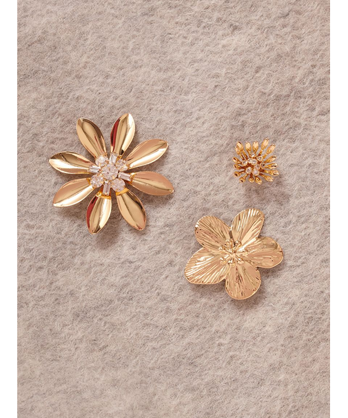 フラワーブローチセット