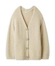 ビジューリボンミドルカーディガン