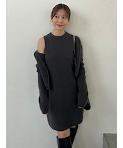 ラクーン畦ショートカーディガン