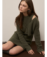 ラクーン畦ショートカーディガン