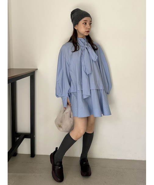 Sustainableバリエボリュームチュニックブラウス