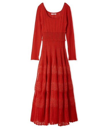 レースクロシェロングドレス