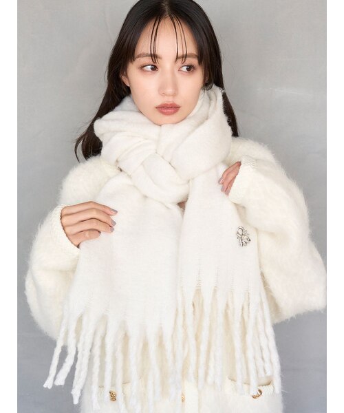 ブローチ付きマフラー｜スナイデルの通販｜&mall（アンドモール）三井