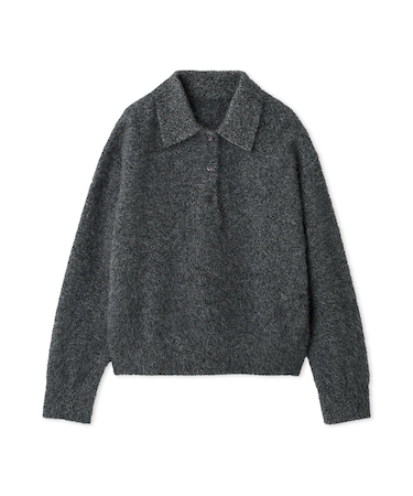 【HIGH QUALITY】フォックスカシミヤニットポロ