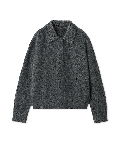 【HIGH QUALITY】フォックスカシミヤニットポロ